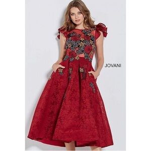 Jovani Burgundy Floral Embroidered Fit and Flare
Contemporary Dress M59787